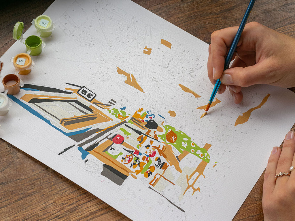 Coffret Peinture Au Numéro - Petit Pinceau Kyoto Par La Petite Epicerie