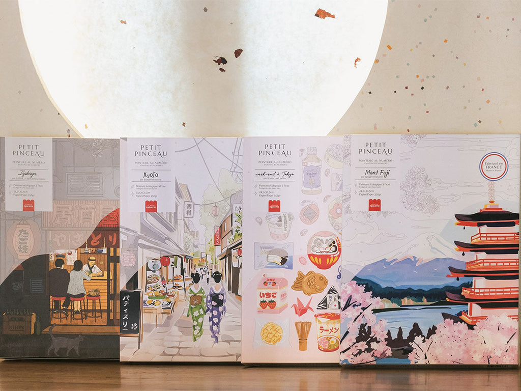 Coffret Peinture Au Numéro - Petit Pinceau Kyoto Par La Petite Epicerie