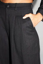 Pantalon Astrid Noir Eclat Fabriqué En Italie