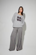 Pantalon Charlie Rayures Silver Fabriqué En Italie