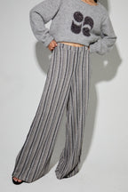 Pantalon Charlie Rayures Silver Fabriqué En Italie