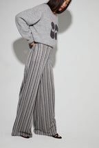 Pantalon Charlie Rayures Silver Fabriqué En Italie