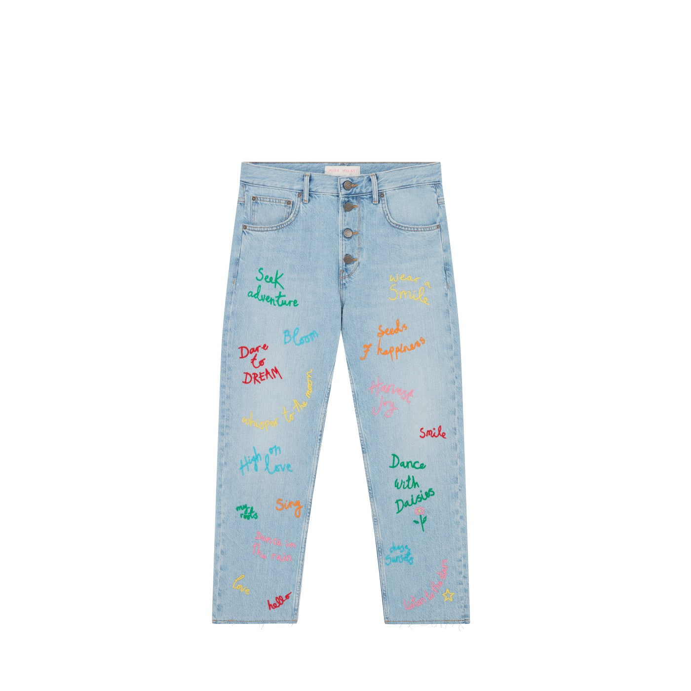 Jean Embroidered Word