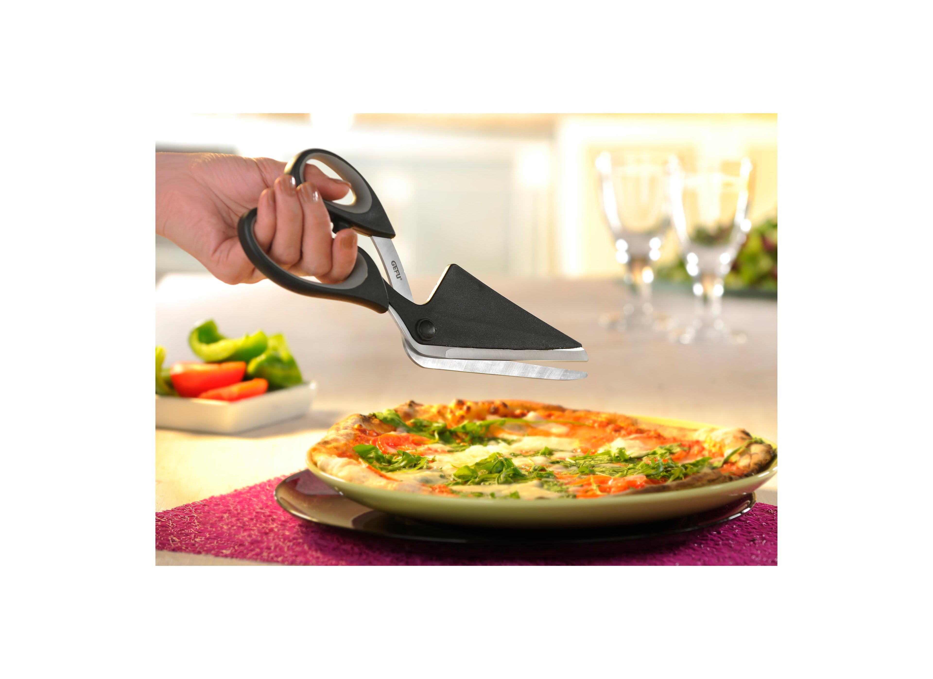Pezzo - Ciseaux À Pizza - Noir/Argent