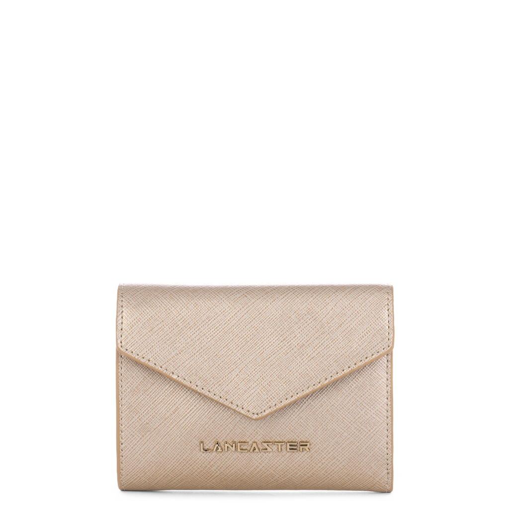 porte-monnaie - saffiano signature #couleur_champagne