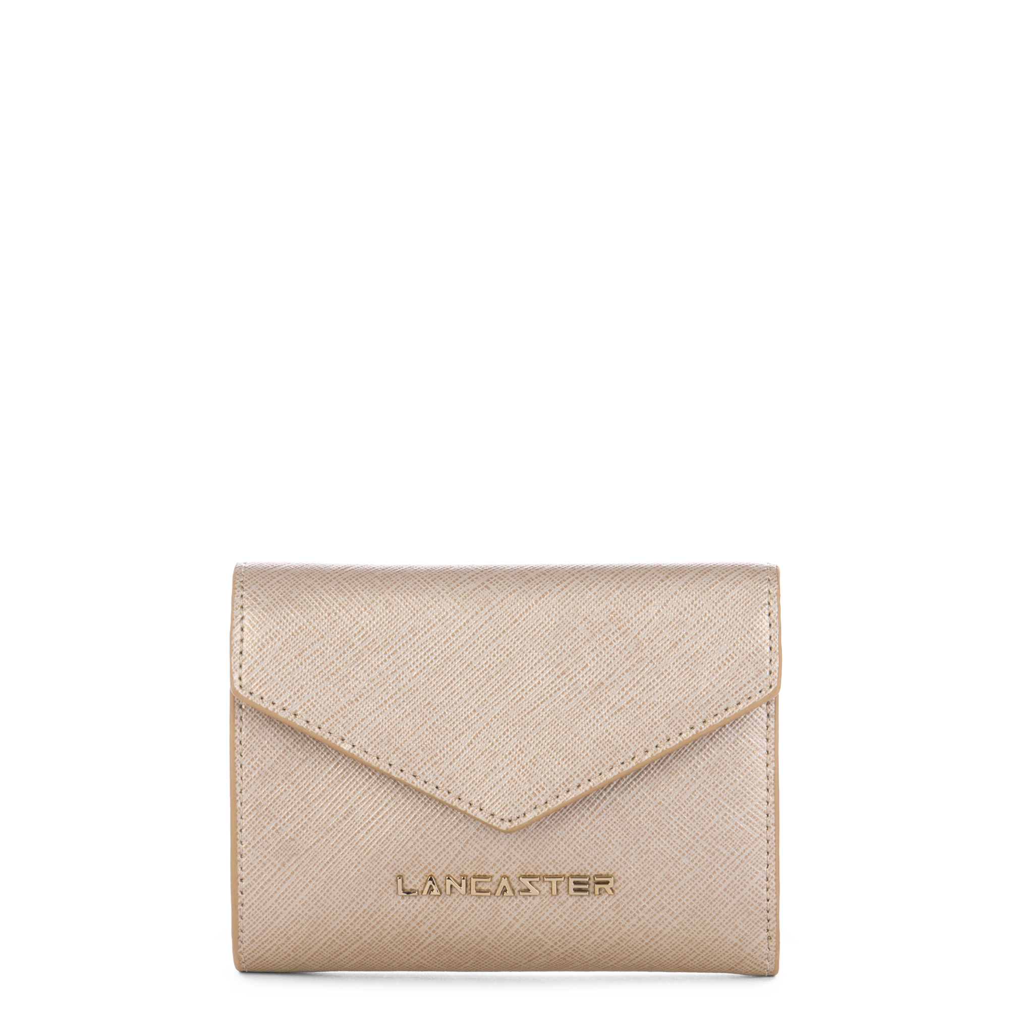 porte-monnaie - saffiano signature #couleur_champagne