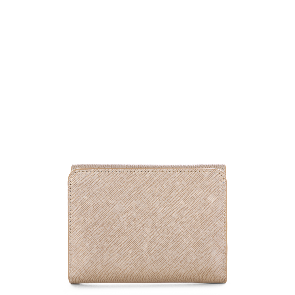 porte-monnaie - saffiano signature #couleur_champagne