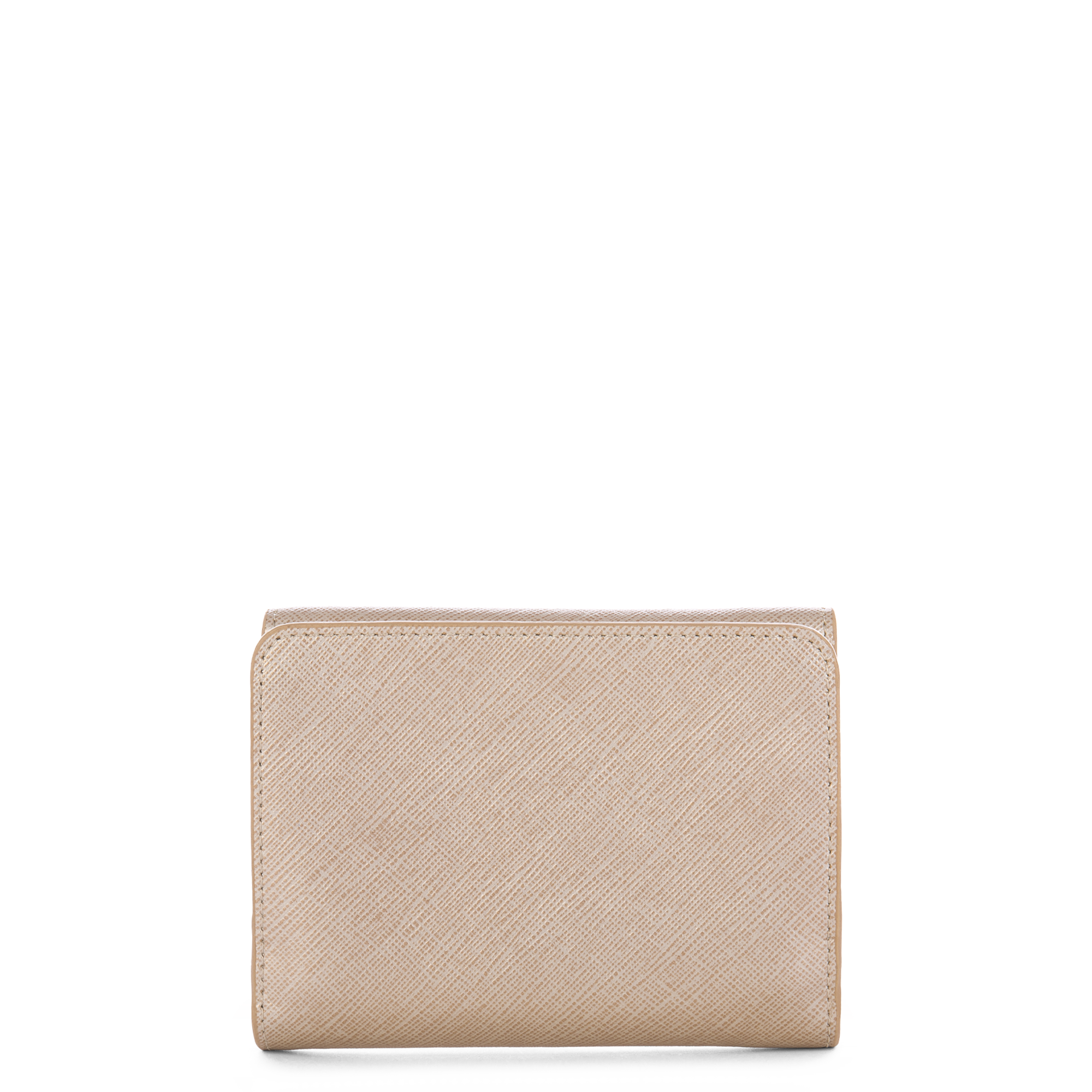 porte-monnaie - saffiano signature #couleur_champagne