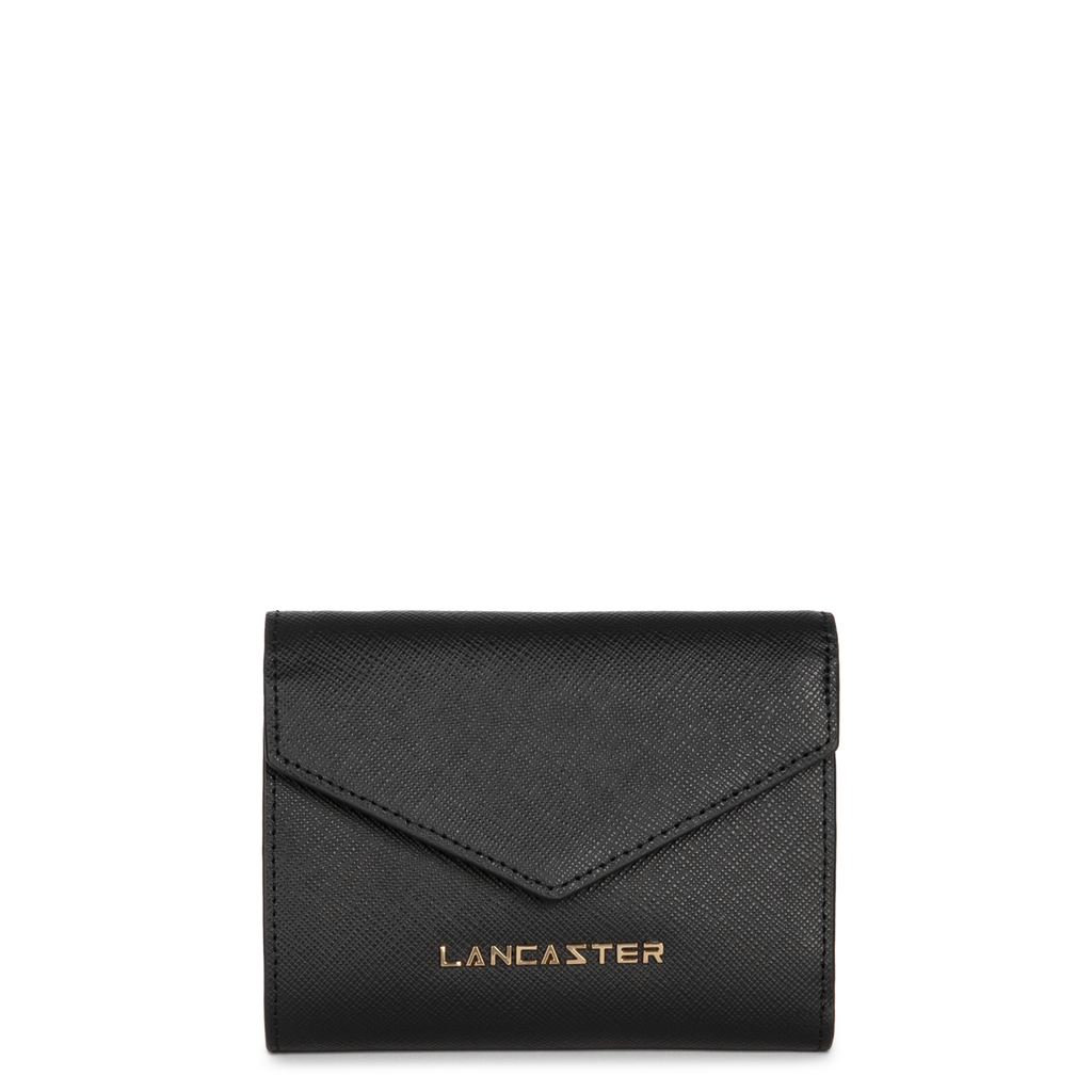 porte-monnaie - saffiano signature #couleur_noir