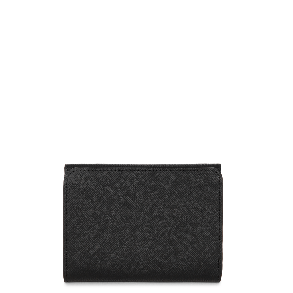 porte-monnaie - saffiano signature #couleur_noir
