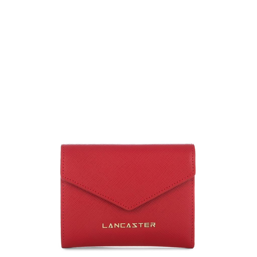 porte-monnaie - saffiano signature #couleur_rouge