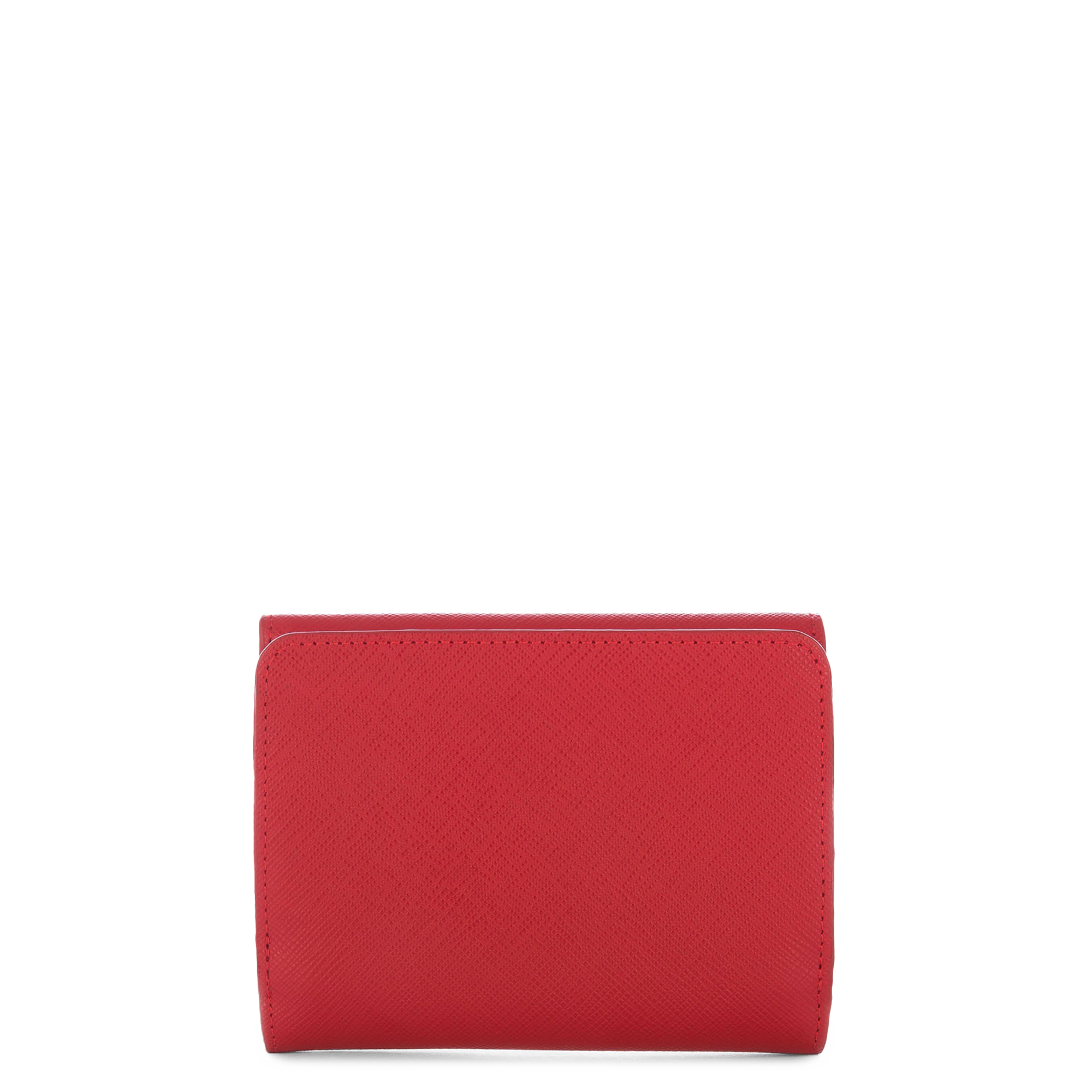 porte-monnaie - saffiano signature #couleur_rouge
