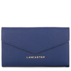 portefeuille compagnon dos à dos - saffiano signature #couleur_bleu-fonc