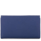portefeuille compagnon dos à dos - saffiano signature #couleur_bleu-fonc
