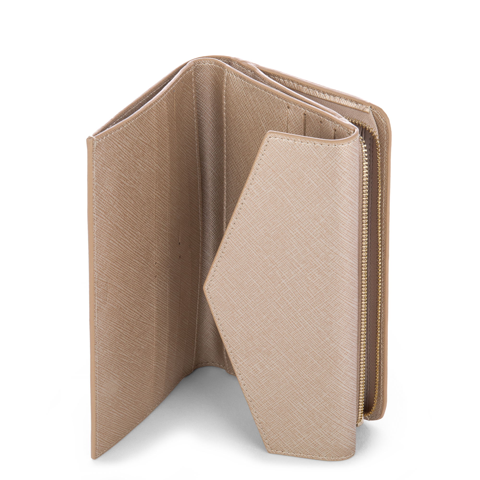 compagnon dos à dos - saffiano signature #couleur_champagne