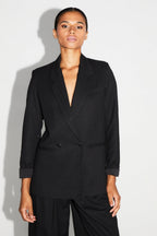 Blazer Ema Noir Éclat Fabriqué En Italie