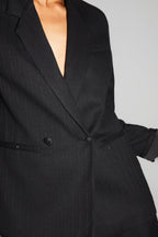 Blazer Ema Noir Éclat Fabriqué En Italie