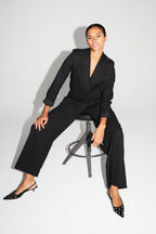 Blazer Ema Noir Éclat Fabriqué En Italie
