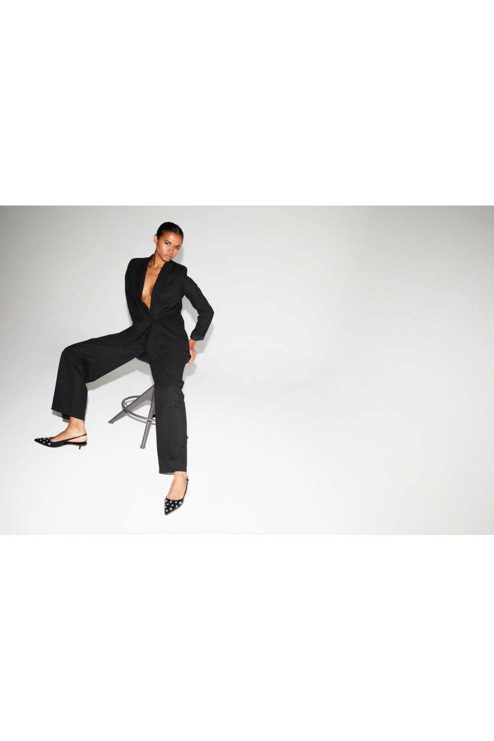 Blazer Ema Noir Éclat Fabriqué En Italie