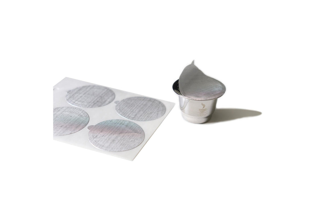 Conscio - 80 Opercules Autocollantes De Rechange Pour Capsules - Aluminium - Blanc