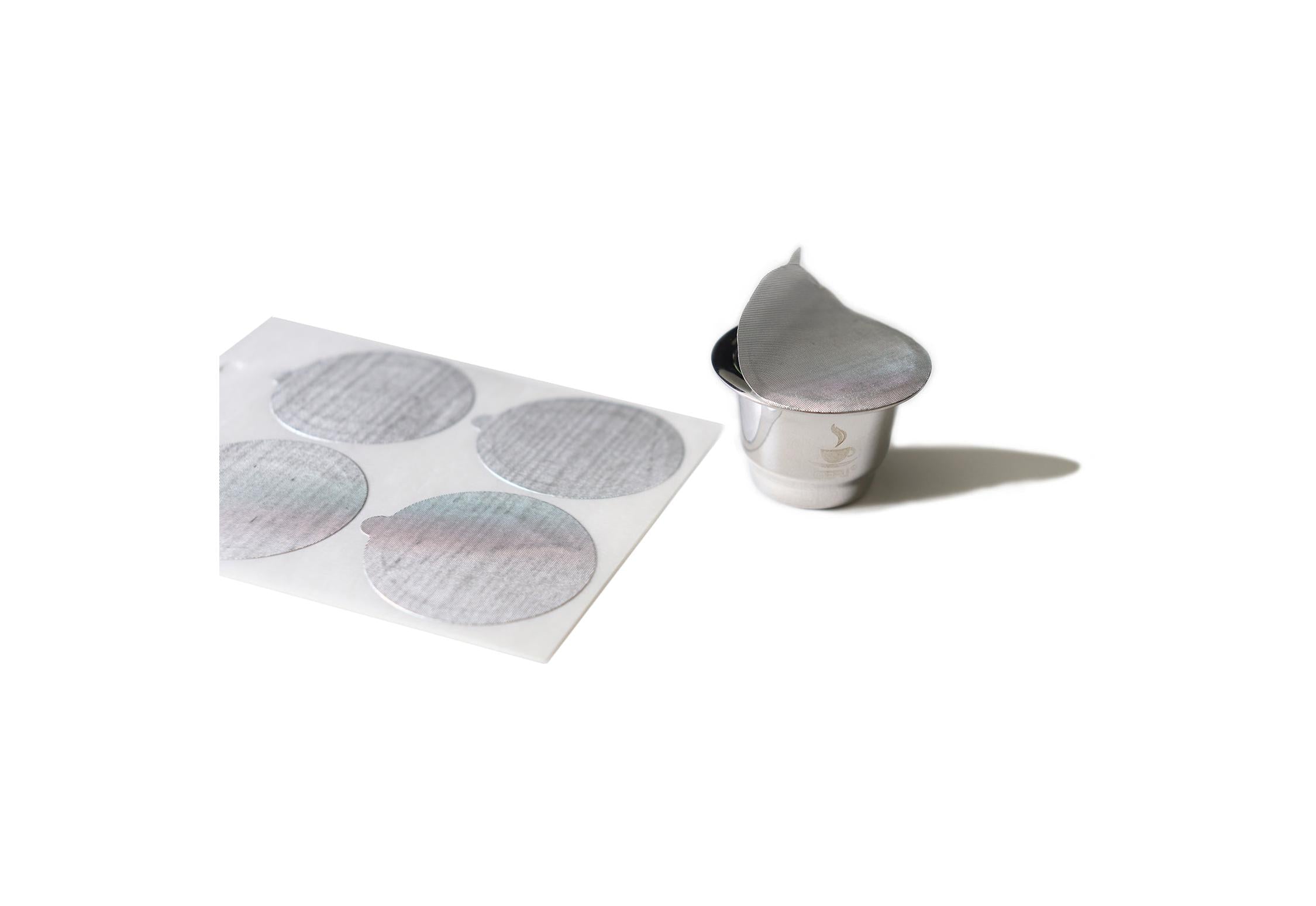 Conscio - 80 Opercules Autocollantes De Rechange Pour Capsules - Aluminium - Blanc