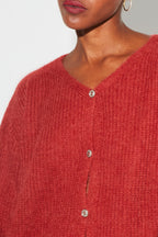 Cardigan Angelo Baby Alpaga Paprika Fabriqué En Italie