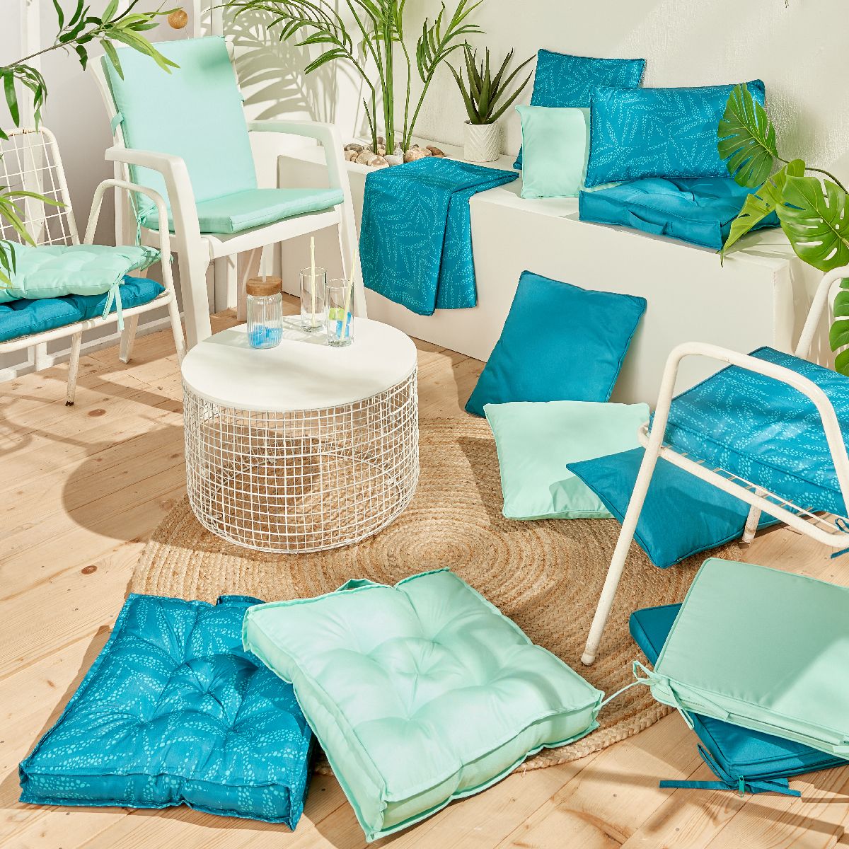 Paradise - Coussin De Sol Outdoor - Celadon