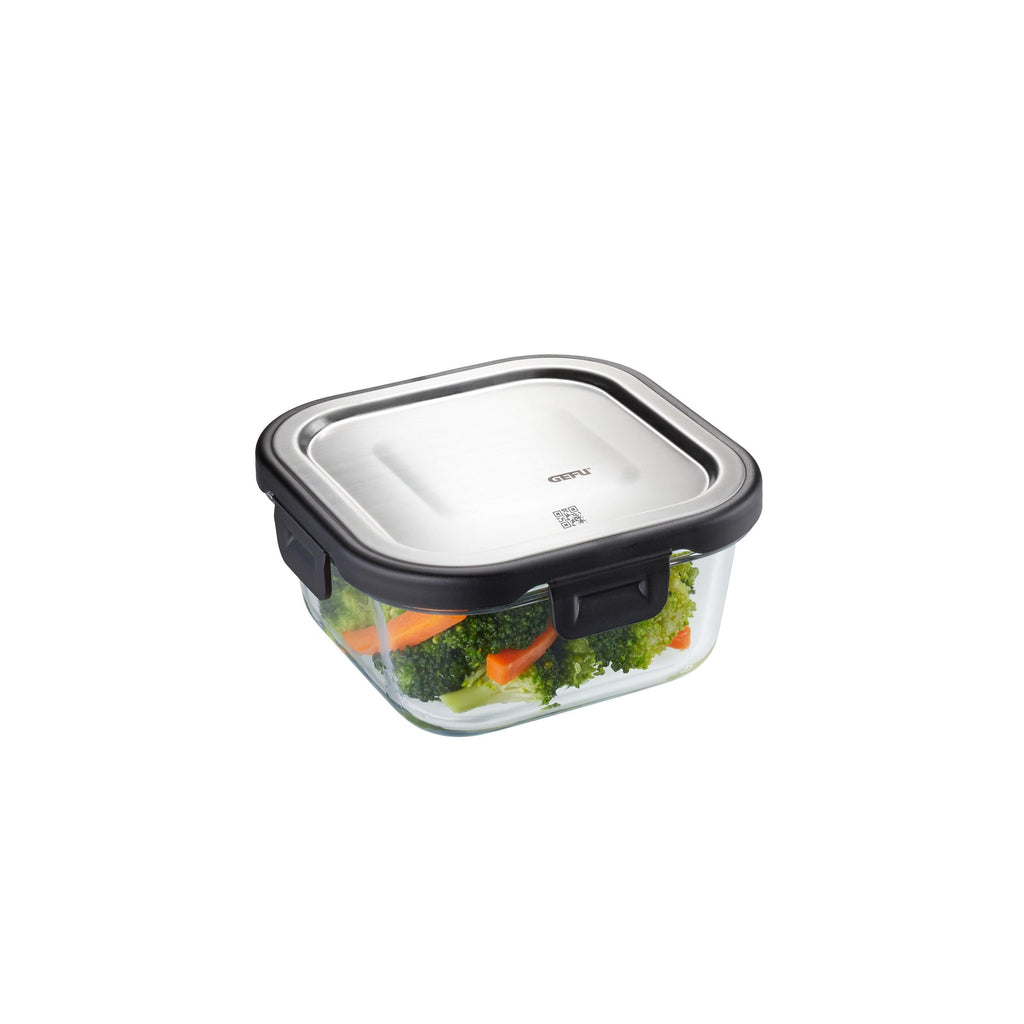 Milo - Boîte De Conservation Au Frais, Carrée, 500 Ml - Noir/Argent