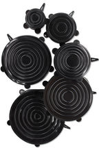 Viavo - Lot De 6 Couvercles En Silicone Flexifresh - Noir