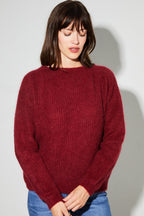 Maille Romy Baby Alpaga Bordeaux Fabriquée En Italie