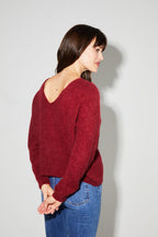 Maille Romy Baby Alpaga Bordeaux Fabriquée En Italie