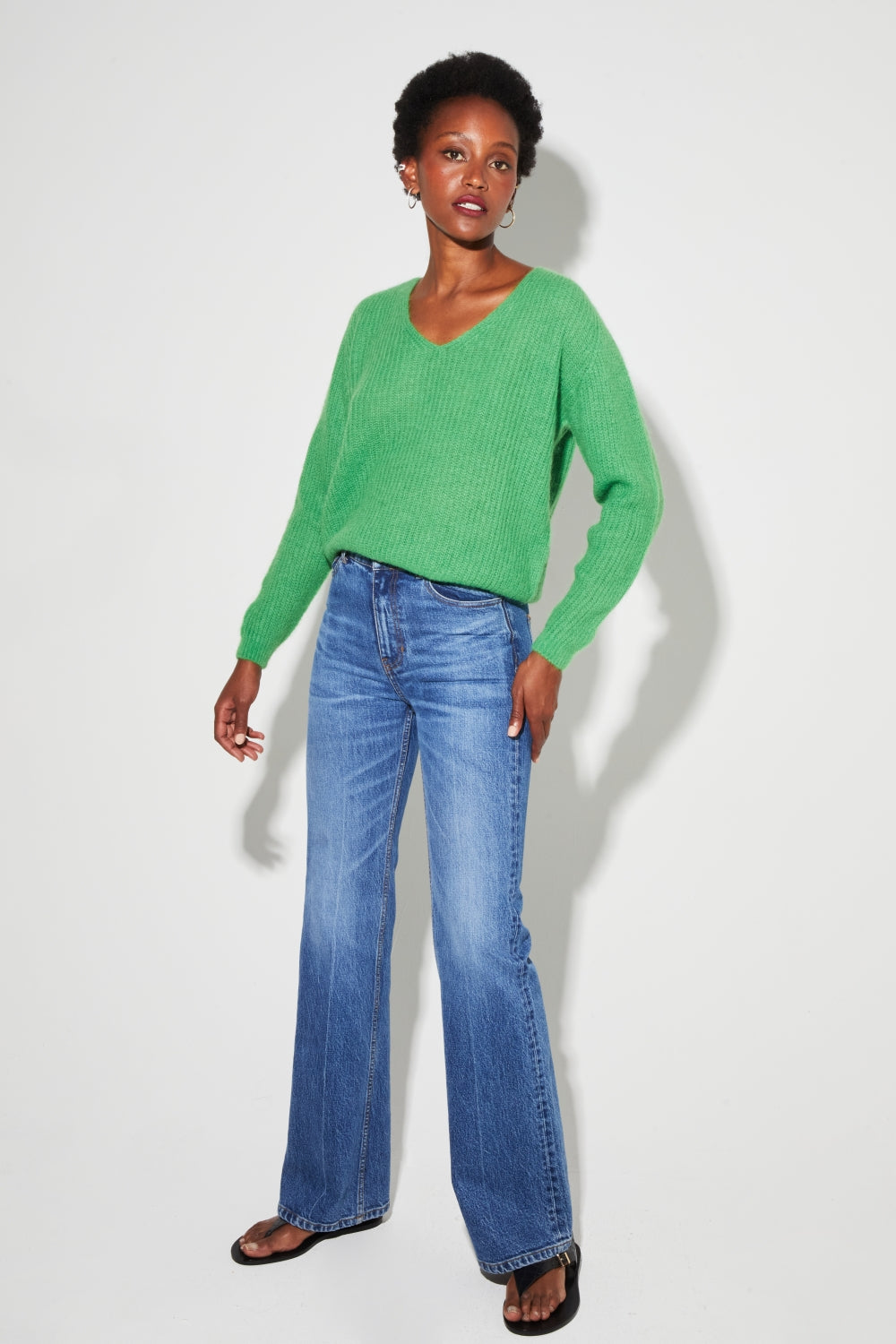 Maille Romy Baby Alpaga Green Fabriquée En Italie