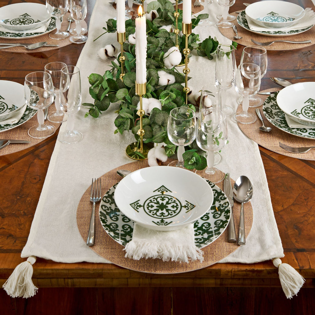 Set De Table Rond Réversible "Fabric"