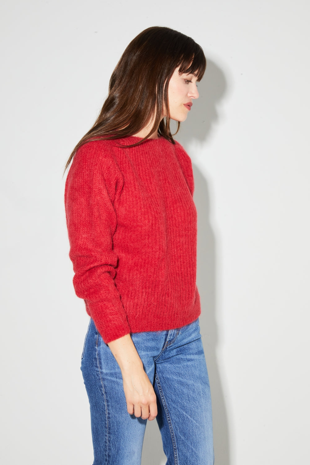 Maille Romy Baby Alpaga Red Fabriquée En Italie