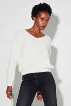 Maille Romy Baby Alpaga White Fabriquée En Italie