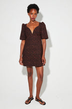 Robe Babydoll Nara Jacquard Léo Fabriqué En Italie