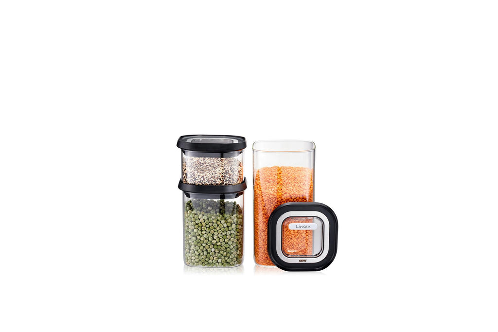 Pantry - Service De 3 Boîtes De Conserve - Noir/Argent