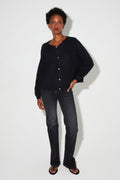 Cardigan Angelo Baby Alpaga Black Fabriqué En Italie