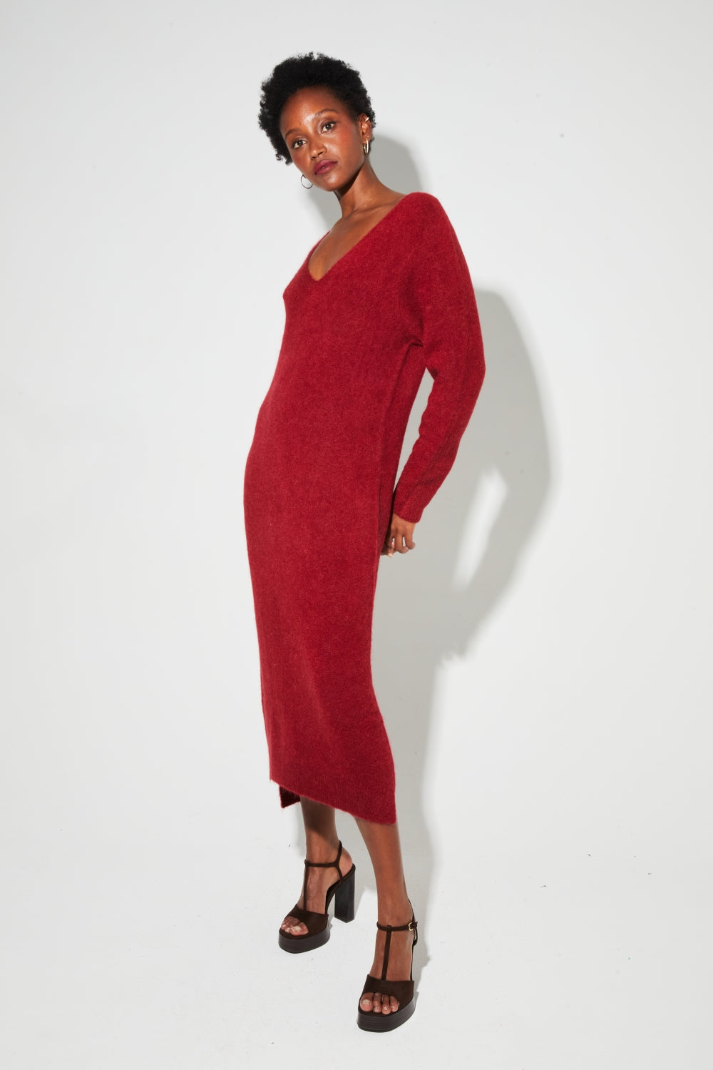Maxi Dress Gaby Alpaga Bordeaux