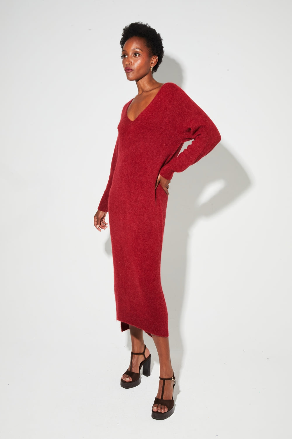 Maxi Dress Gaby Alpaga Bordeaux