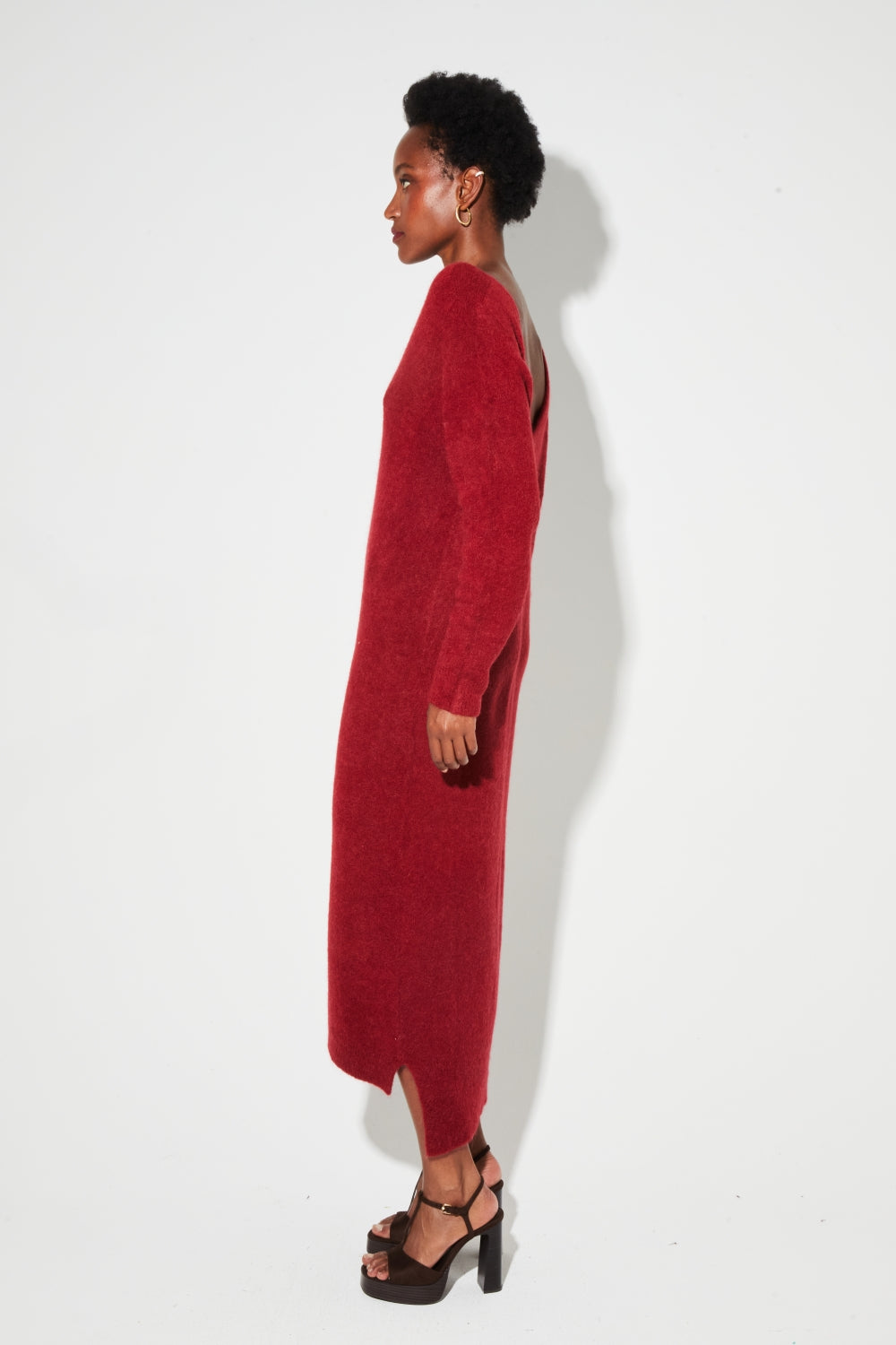 Maxi Dress Gaby Alpaga Bordeaux