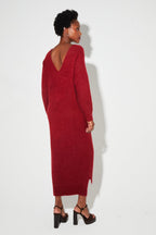 Maxi Dress Gaby Alpaga Bordeaux