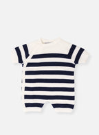 Combi - Short Marinière - Écru À Rayures Marines