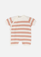 Combi - Short Marinière - Écru À Rayure Rose Misty