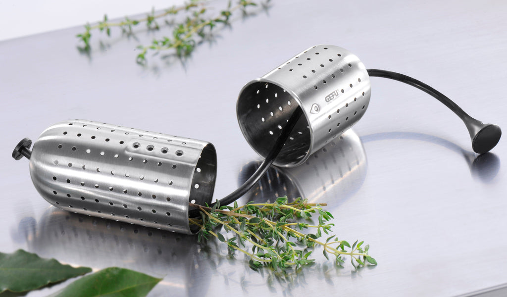 Gusto - Boule À Épices - Acier Inoxydable Et Silicone - Noir/Argent