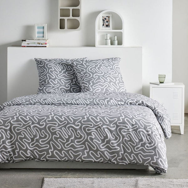 Sunshine - Parure De Lit Motif 19.15 - Gris