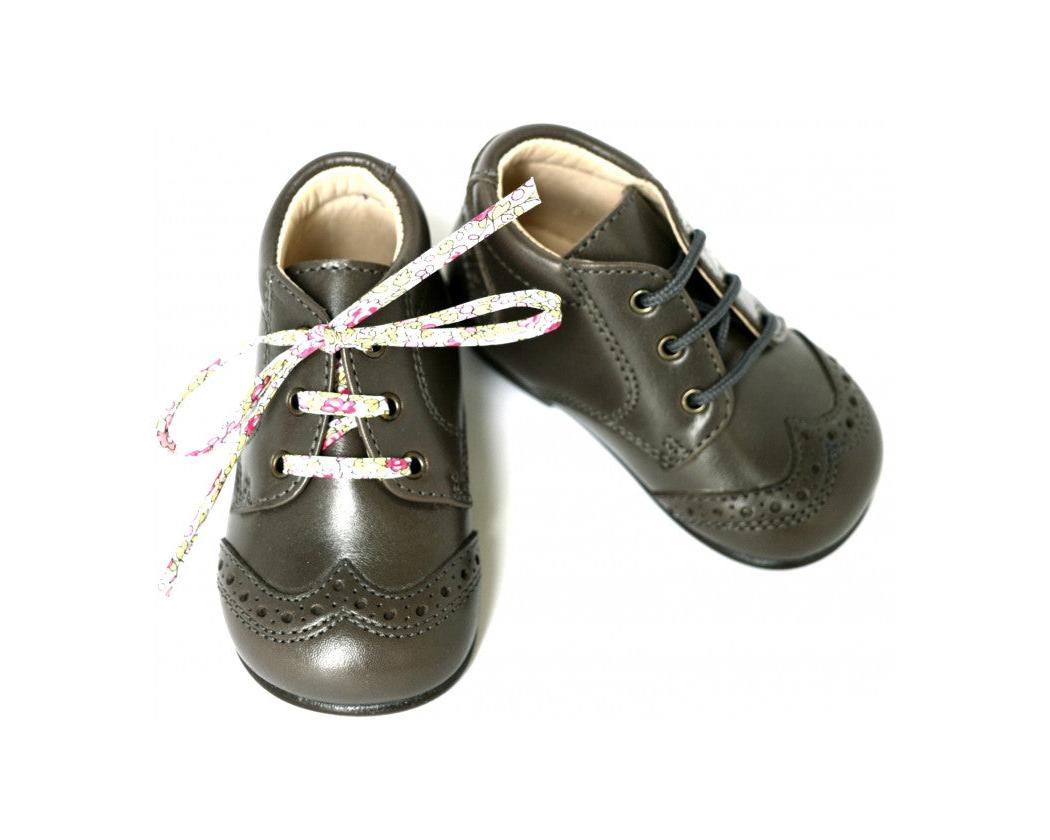 Chaussures Bottillons Adonis Bout Golf - Cuir Gris Taupe - Mixte