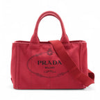 Prada Canapa Convertible Tote Printed Canvas Medium
