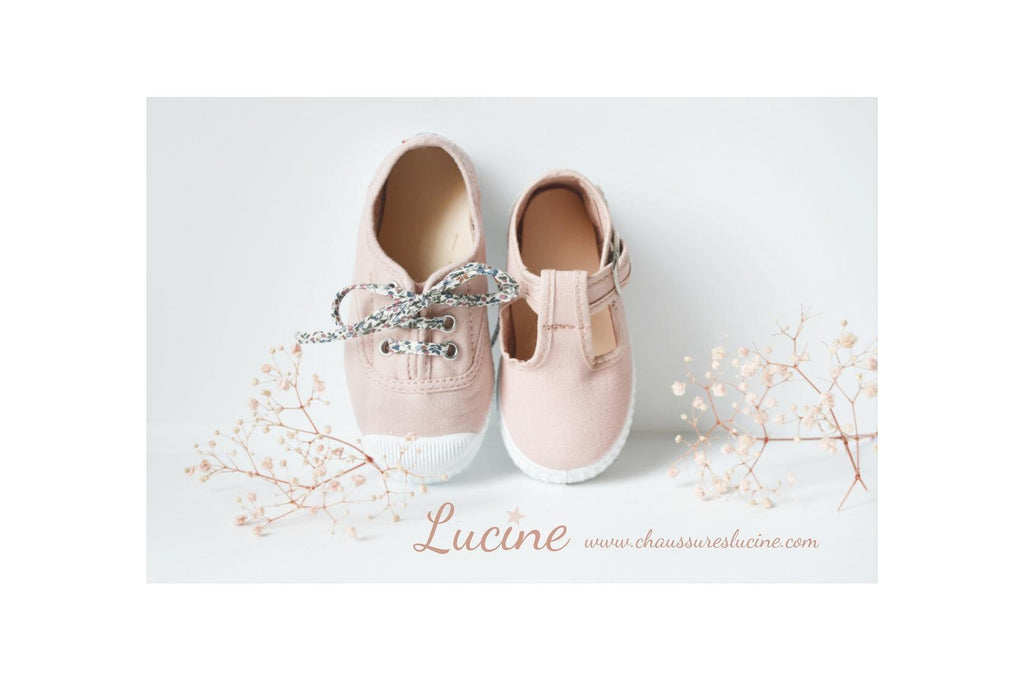 Chaussures Baskets Tennis En Toiles À Lacets Et Élastiques - Rose Nude - Mixte