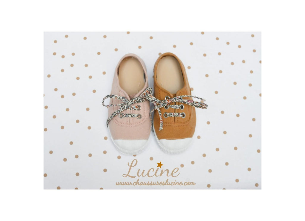 Chaussures Baskets Tennis En Toiles À Lacets Et Élastiques - Rose Nude - Mixte